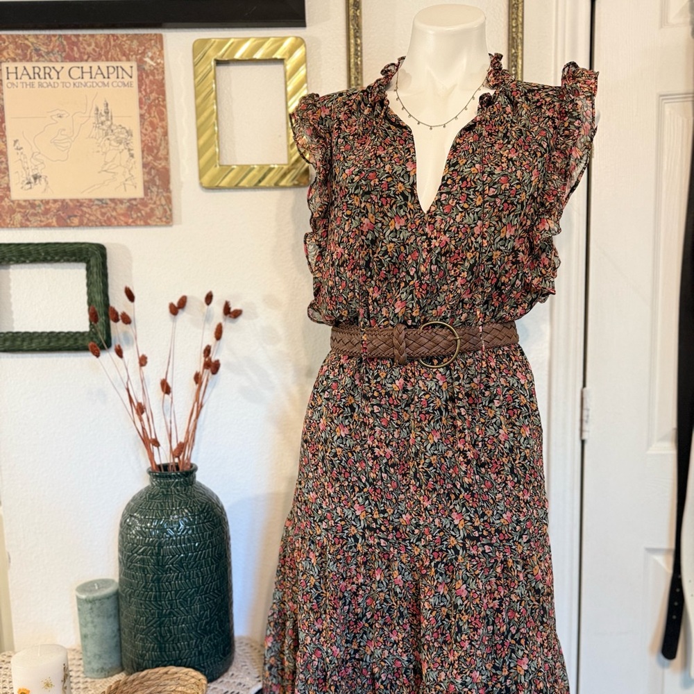 BB Dakota by Steve Madden Floral Ruffle Maxi Dress